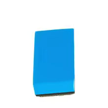 Blue rectangular object on a white background