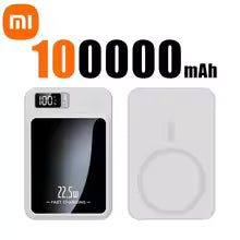 Xiaomi 100000mAh Magnetic Power Bank Wireless Fast Charger For Magsafe Portable Auxiliary Battery Pack For iPhone Huawei Samsung